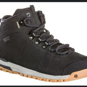 OBOZ Boseman Mid Leather Hiking Boot, Waterproof, Size 8.5, Black,Outdoor Sports